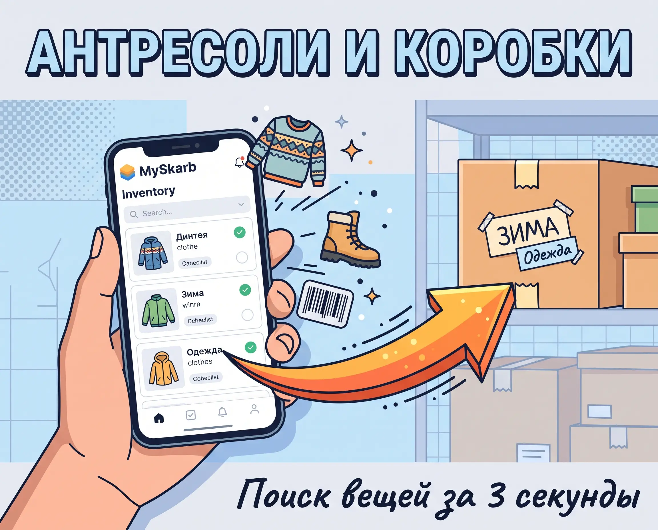 Антресоли и коробки